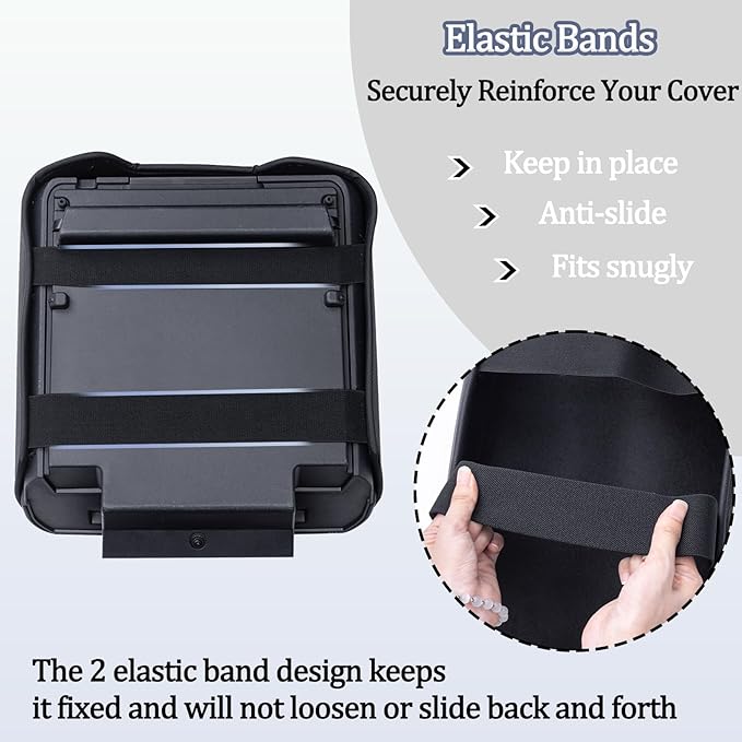 JDMCAR Center Console Cushion Compatible with 2021 - 2025 2026 Ford F150 PU Leather Armrest Interior Accessories, Customized Anti-Scratch Leather Armrest Lid Protector Pad (Bucket Seat Only)