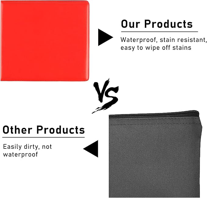 Kewucn 4 PCS Car Registration Insurance Holder, Essential Auto Card Glove Box Organizer, Vehicle Interior Accessories Perfect for Most Car, Truck, SUV (10.55''×4.8'', Red)