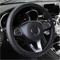 Leather Steering Wheel Cover,Anti Slip Car Steering Wheel Cover for Car Decorations & Steering Wheel Protections,Universal 15Inch Wheel Cover Car Interior Accessories for Men & Women (Black)