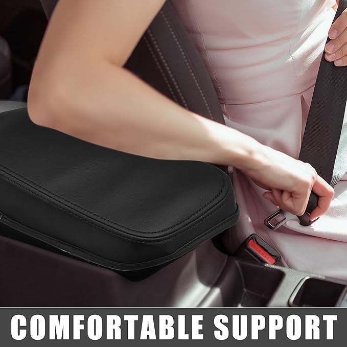 Car Center Console Pad Waterproof Armrest Seat Box Cover Protector Black for Nissan Sentra 2013-2019