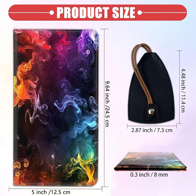 Car Registration and Insurance Card Holder for Women Men, Waterproof PU Leather Glove Box Car Organizer with Magnetic Shut, Vehicle Document Holder for Driver License,Cards, Colored Smoke