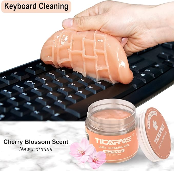 TICARVE Car Cleaning Gel Car Detailing Putty Car Cleaning Putty Gel Auto Detailing Tools Car Interior Cleaner Car Cleaning Kits Cleaning Slime Keyboard Cleaner Orange Yellow