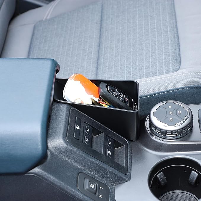 Jimen Center Console Hanging Organizer Compatible with Ford Bronco 2021-2025, Armrest Side Tray Storage Box