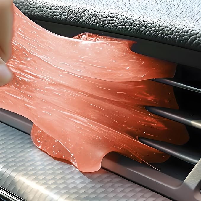 Car Cleaning Gel,Reusable Car Cleaning Putty for Interior Detailing, Car Cleaning Supplies, Auto Detailing Tools, Car Slime for Dust Removal, Car Accessories Interior, Car Cleaning Kit(Orange, 2.0 OZ)