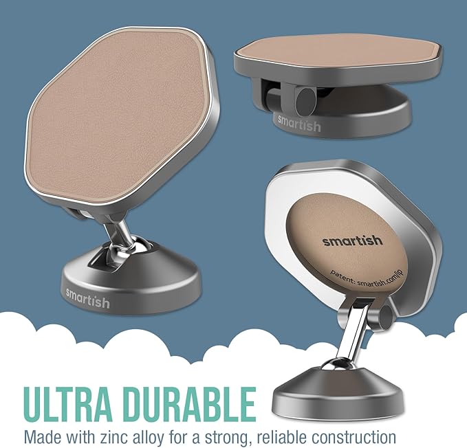 Smartish® MagSafe Mountaineer Car Mount - Compatible w/Apple iPhone 17/16/15/14/13 - Magnetic Stick on Adhesive Phone Holder - Extra Strength Magnet for Apple Accessories - Beige Against The Machine