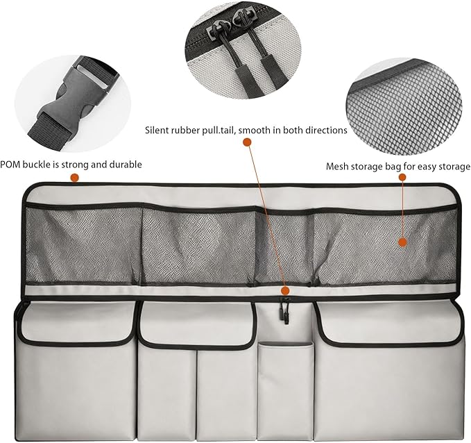 QIANKUNBAG Car Trunk Organizer, LARGE CAPACITY Car Storage Bag with 9 Pockets, 9X Upgraded Trunk Storage Organizer for Car, SUV, Truck, MPV