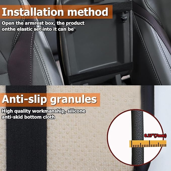 3 Pcs Car Center Console Cover for Jeep Wrangler JL JLU 2018-2025 & Gladiator JT 2020-2025, Leather Armrest Seat Box Cover Protector Comfortable Center Console Armrest Cover,Orange