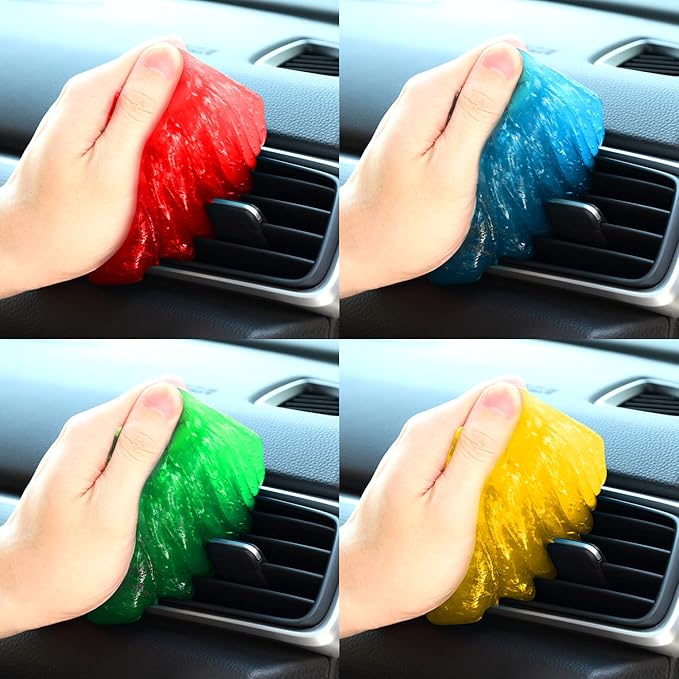 DNA MOTORING 5 Pack Car Cleaning Gels Auto Detailing Tools Cleaning Putty Car Interior Cleaner, Car Jelly Cleaner, Keyboard Cleaner, Car Cleaning Supplies Car Gifts for Men Women, TOOLS-00150