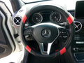 Jdragon Black & Red PU Leather Best Grip Slip-On Steering Wheel Cover 14.25-15" Diameter