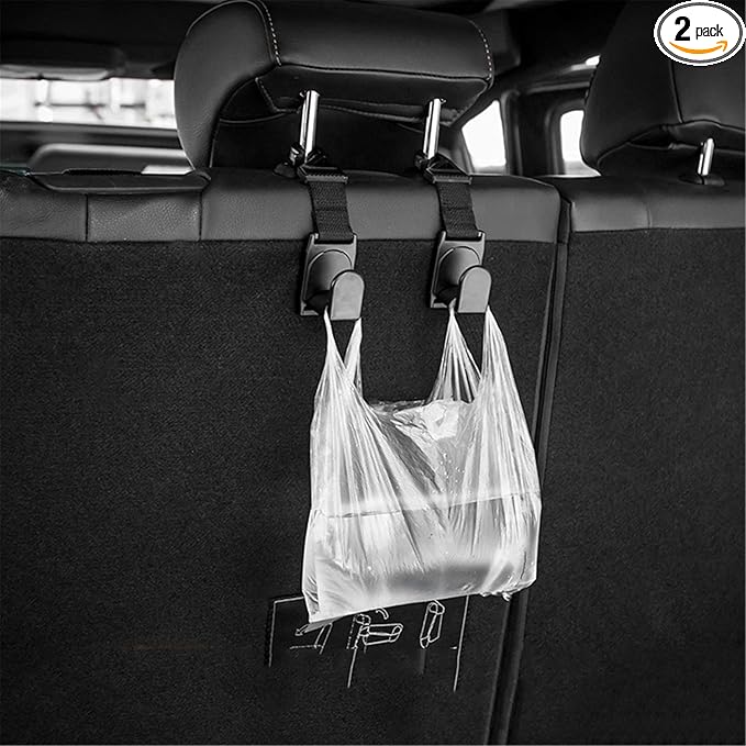 YOCTM 2-Pack Seat Headrest Hooks for for 2018 2019 2020 2021 2022 Jeep Wrangler JL JLU Unlimited Sahara Sports Rubicon Gladiator JT Car Back Seat Organizer Hanger Storage Hook Space Saving