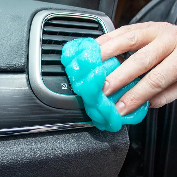 ABRO Car Cleaning Putty | Reusable Slime Removes Dust, Dirt, Crumbs | Multipurpose Vent, Cupholder, Keyboard Cleaner Gel