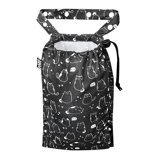 RMMOORORO Cute Hanging Car Trash Garbage Bag 100% Leakproof Waterproof Multipurpose for Car Back Front Seat Console with Hanging Strap (Cute Cats)