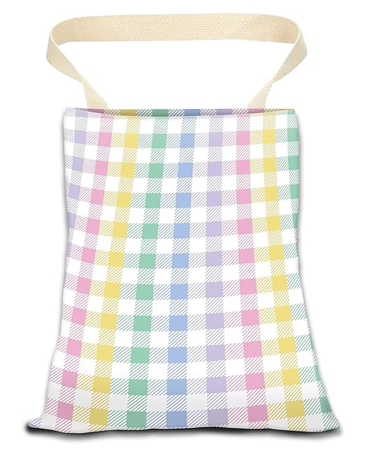 ANKVRP Car Trash Can, Durable Hanging Car Trash Garbage Bag, Cute Automotive Garbage Cans Organizer, Cute Rainbow Checkerboard