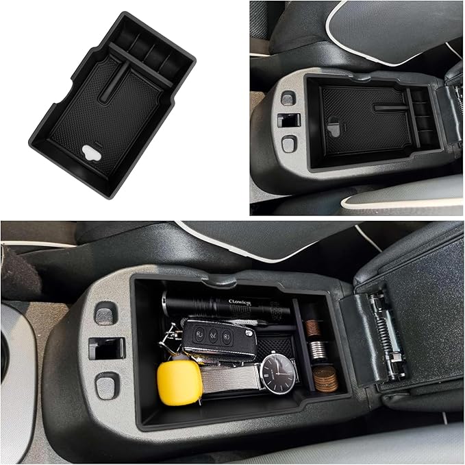 Ruiya Fiat 500X Center Console Organizer for Fiat 500X Accessories ABS Material Armrest Console Organizer Compatible with 2016-2023 Fiat 500X