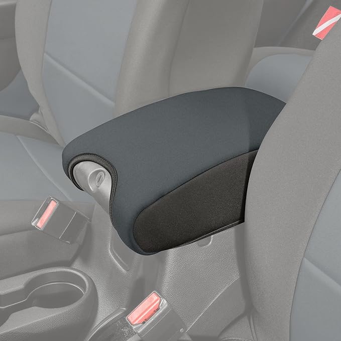 Diver Down Neoprene Center Console Cover - Fits Jeep 2007-2018 JK JKU Wrangler - Cushioned Armrest Cover - Doesn't Burn Your Elbow - Tight Custom Fit - Comfortable Foam Armrest Pad (11-18 Charcoal)