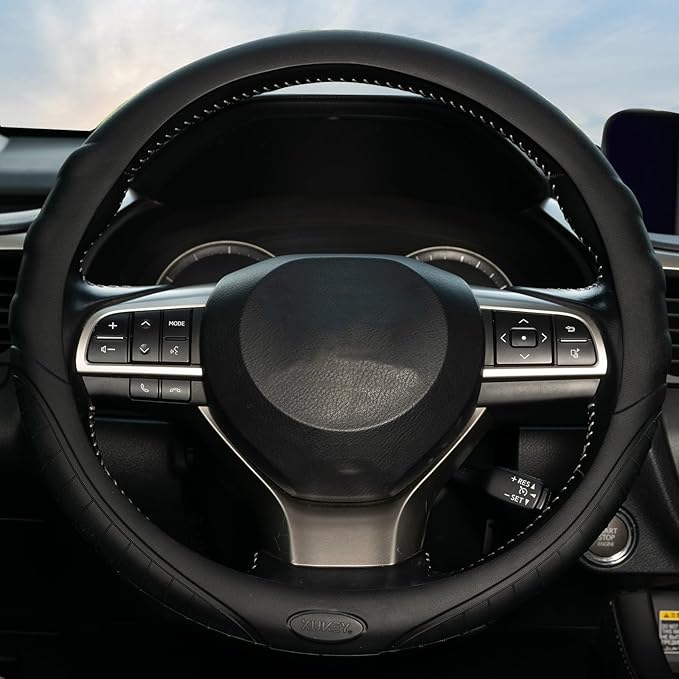 AUTOXBERT Universal Silicone Steering Wheel Cover Auto Car Silicone Great Grip Anti-Slip Steering Cover fits Most Cars, SUVs, Trucks, and Vans