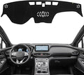KEYOOG Dashboard Cover Dash Mat Fit for Hy-undai Santa Fe 2023-2019 (Without HUD Models),Car Dash Board Mat Anti-Glare Carpet,Non-Slip Pad Sunshield Protector (Black)