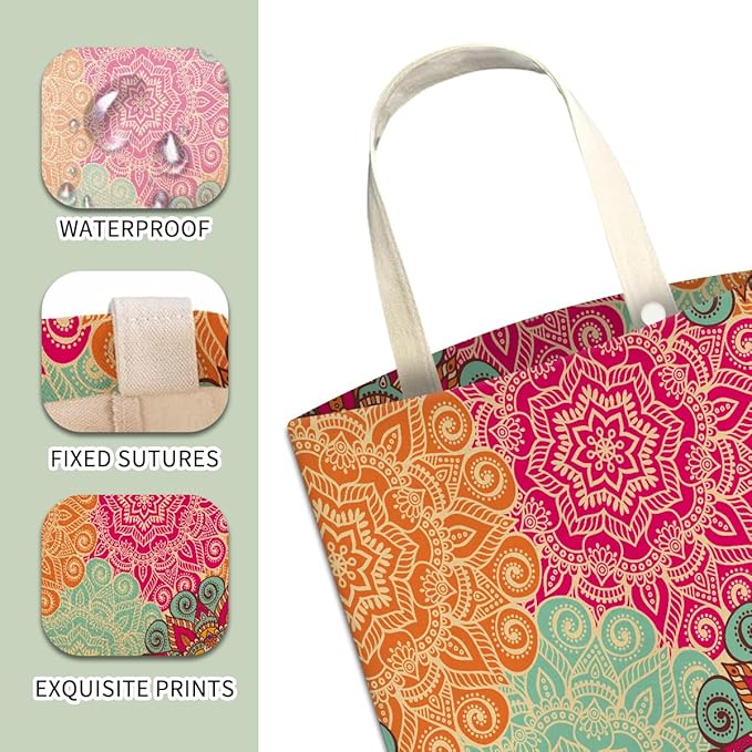 ABUIFDK Cute Car Organizer and Storage Bag, Hanging Trash Bin for Vehicle, Travelling, Camping - Colorful Flowers Pattern