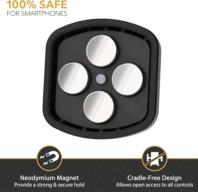 Scosche MM2WDSR-SP MagicMount Pro Magnetic Car Phone Holder - Strong Magnet Mount for iPhone and Android - Secure Magnetic Cell Phone Mount for Car Window or Dash - Universal 360° Adjustable Head