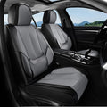 Coverado Seat Covers, Car Seat Covers Full Set, Leather Seat Covers for Cars, Car Seat Protector, Black Car Seat Covers Front Seats and Back Seats Universal Fit for Most Cars Gray