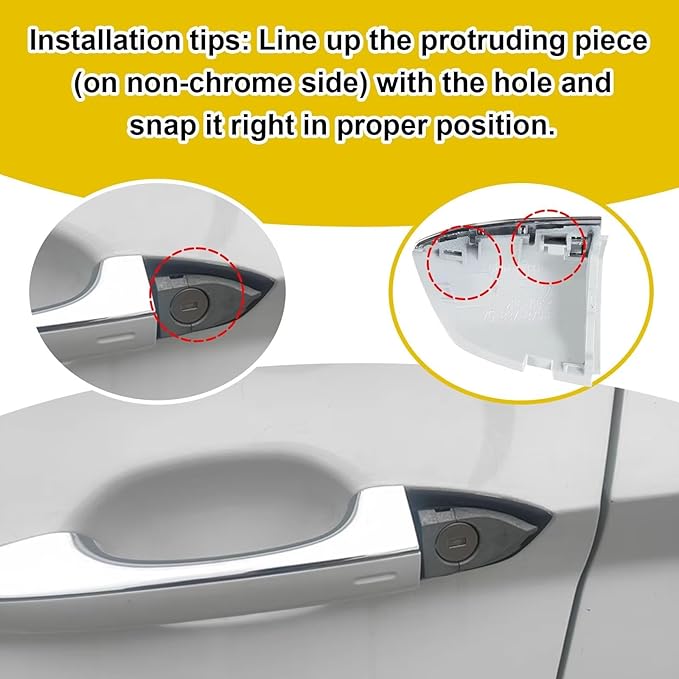 Goholy Car Exterior Door Handle Cap Compatible with VW Jetta 7 A7 mk7 2019 2020 2021 2022 2023 17A837879 17A837880 Door Handle Cover Accessories Lock Cap Black with Electroplating