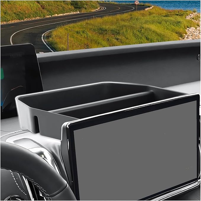 SXCY for 2025 2026 Ford Expedition Dashboard Organizer Tray for 2025 2026 Ford Expedition Accessories Screen Back Tray 2025 2026 Expedition Behind Dash Console Organizer