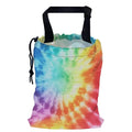 Retro Rainbow Swirl Car Garbage Bag,Small Car Trash Bag Hanging Back of Seat,Drawstring Car Trash Bag with Adjustable Buckle,Car Accessories for Camping Travelling