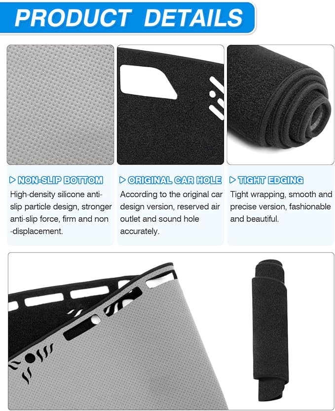 Felt Dash Cover Vehicle Specific Fits for Ford Maverick 2022-2025 2026, Dashboard Cover Mat for Maverick Accessories Non-Slip Dash Carpet Sunshield