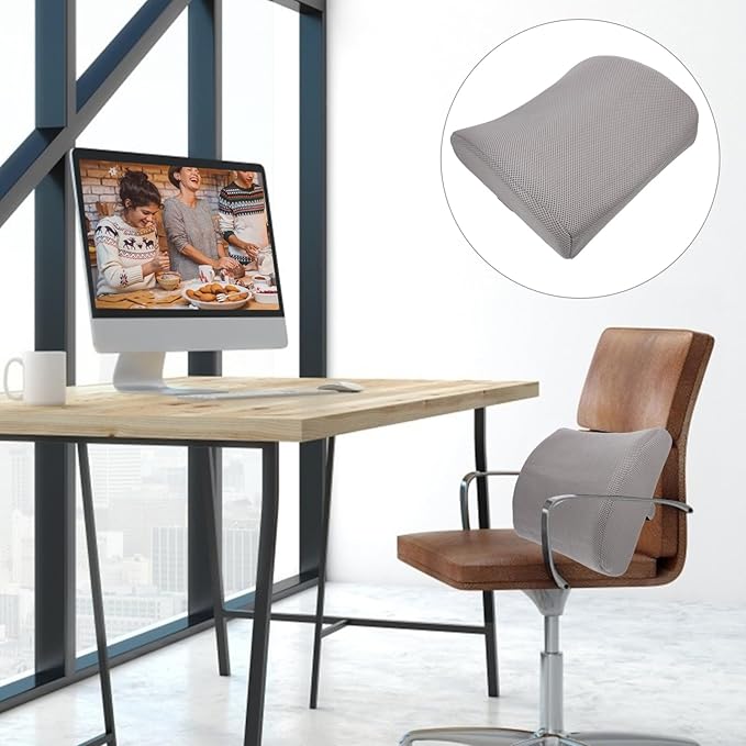Alipis Comfortable Memory Foam Pillow for Office Chair Car Seat Pad Car Seat Cushion Lumbar Support Relief Pillow