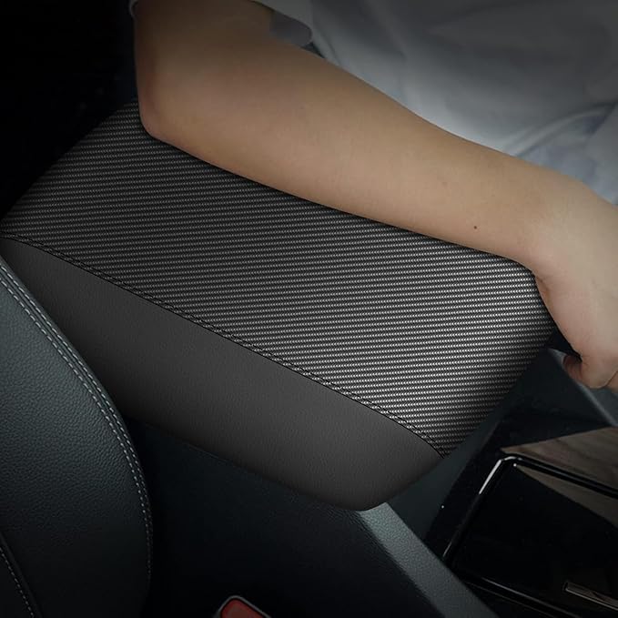 AOMSAZTO Console Covers for 2017-2019 Ford Escape Carbon Fiber