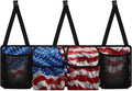 3D American Flag Trunk Organizer Trunk with Lid Hanging Storage Bag Patriotic Design Suv Car Back Seat Organizer,Car Storage Accessories