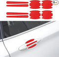 8PCS Car Door Handle Scratch Protectors, Carbon Fiber Car Door Handle Bowl Sticker, Universal Car Door Handle Paint Guard Cover, Auto Exterior Decor Door Handle Cup Protective Film for Most Models