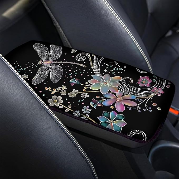 Biyejit Car Center Console Armrest Cushion Cover Pad Car Interior Decor Accessories Universal Fit for Sedan, Truck, SUV