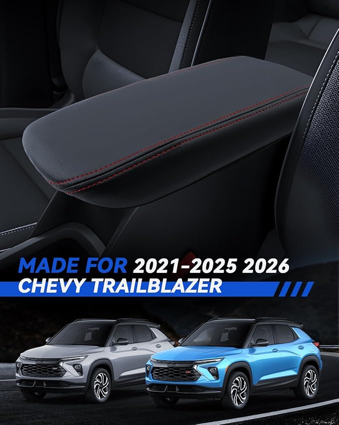 Armrest Cover for Chevy Trailblazer 2021 2022 2023 2024 2025 2026 Accessories Center Console Middle Lid Pad Protector for Car Elbow Rest