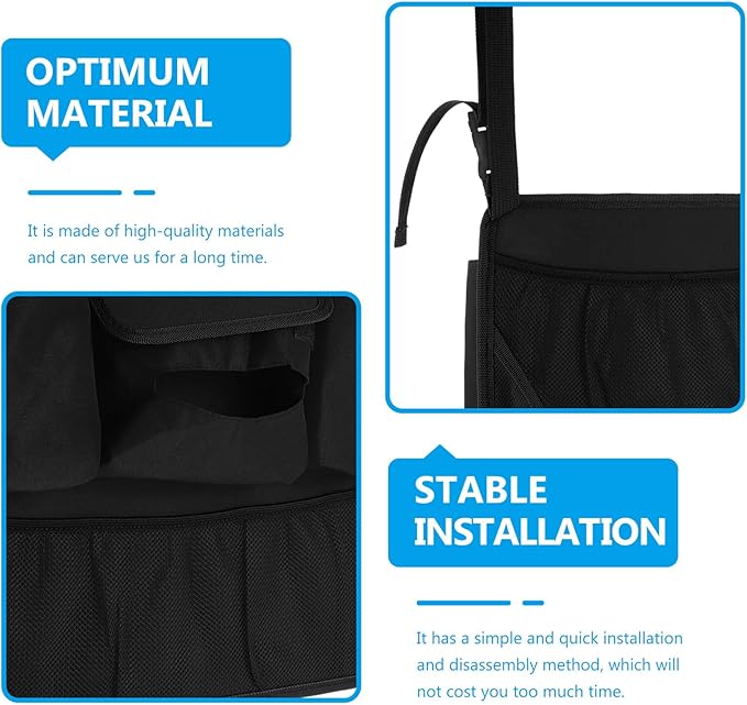 UPKOCH Car Backseat Organizer Storage Bag with Seat Back Separation Net, Oxford Cloth Multi-function Hanging Pocket for Travel, Automobile Seat Back Storage Organizer