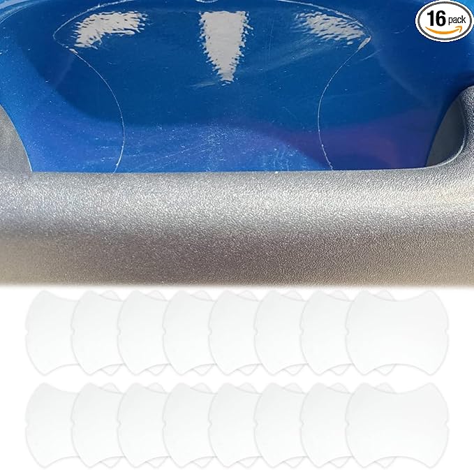 Clear Car Door Handle Cup Protector, Car Door Handle Scratches Protective Films, Waterproof Auto Transparent Paint Bumper Trim Guard Cup Stickers Universal for Most Cars (16PCS)