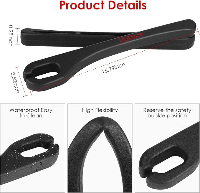 acetek Car Seat Gap Filler 2 Pack, Gap Stopper Fill Gap Between Seat and Console, Car Seat Gap Filler with Built-in Recessed Storage Organizer