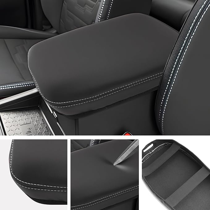 SXCY for 2022-2025 2026 Nissan Frontier Accessories Armrest Cover for Frontier 2024 2025 2026 Accessories 2024 2025 2026 Frontier Center Console Cover 2025 2026 Frontier Console Cover(Gray Line)