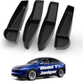 Door Side Storage Box for 2025 2026 Tesla Model Y Juniper Accessories, Waterproof TPE Front & Rear Door Pocket Liners Tray Protector Liner 4pcs (Only Fit New Model Y)
