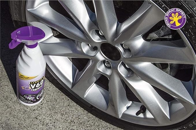Sisbrill V60 Sport Wheel and Tire Cleaner Spray – pH Neutral Car Wheel Cleaner, Gecko Spray Effect, Safe Brake Dust Remover – Pack of 2 (33 fl oz each)