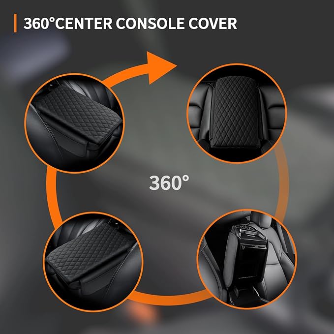 Custom Fit for Center Console Cover Toyota 4Runner 2010-2022 2023 2024 Armrest Cover Center Console Pad Interior Accessories Car Armrest Seat Box Cover Protector with Pockets Storage Bag