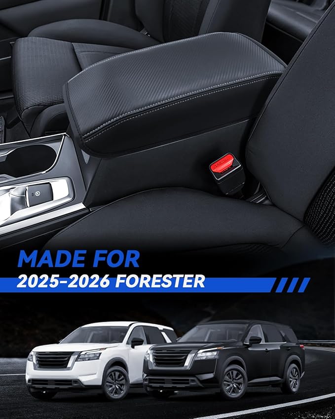 Armrest Cover for 2019-2025 2026 Subaru Ascent (Premium/Onyx Edition/Limited/Bronze Edition/Touring) Accessories Center Console Middle Lid Pad Protector for Car Elbow Rest