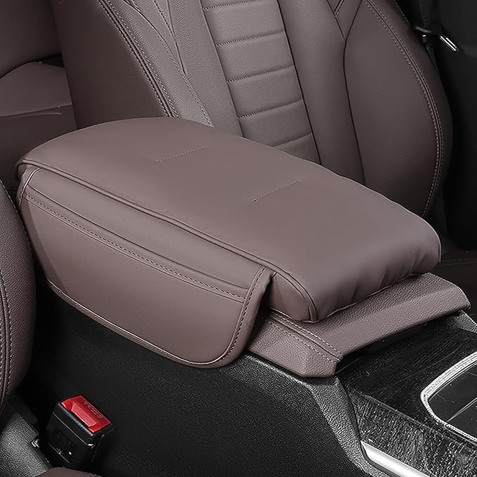 for Corvette C7 Stingray/C7 Grand Sport/C7 Z06 2013-2019 Center Console Protector Pad Car Armrest Cushion PU Leather Waterproof Centre Console Armrest Cover,B-33 * 21cm