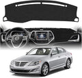 CARTIST Dash Cover Compatible with Genesis 2008-2014 Sedan 4 Door Dashboard Cover Mat Non-Slip Carpet Sunshield Glare UV Rays Protector