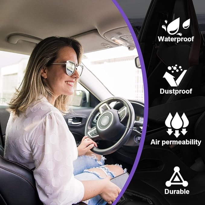 Car Center Console Pad, PU Leather Auto Armrest Seat Box Cover Protector, Comfortable Arm Rest Storage Box Mat for Vehicle Interior Protection, Universal Car Accessories (Carbon Fiber Pink)