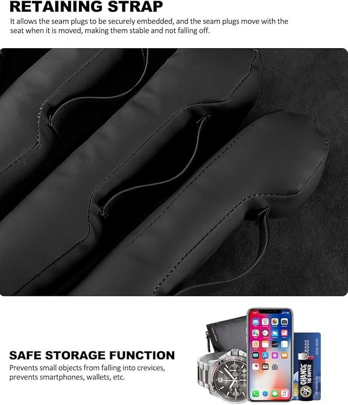 Nosxxus Car Seat Gap Filler Universal for Car SUV Truck Fit Organizer Fill The Gap Between Seat and Console Stop Things from Dropping 2Pcs