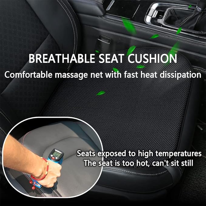 Extra Large 19.5" Car Seat Cushion for CCar Seat Driver Long Sitting,Breathable Comfort Car Cushion,Anti Slip CCar Seat Protector for Driving Travel 1Pcs