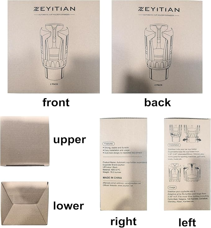 Cup Holder Expander, Automatic Car Cup Holder Expander Holds Large Water Bottles, Compatible with Yeti, Stanley, Owala Tumbler & Mugs, Adjustable Arms & Extendable Base Insert