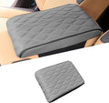 Car Center Console Cover, Leather Waterproof Vehicle Armrest Box Pad, Memory Cotton Comfortable Automotive Interior Seat Box Cushion Protector Accessories, Universal for Most Cars (Gray)