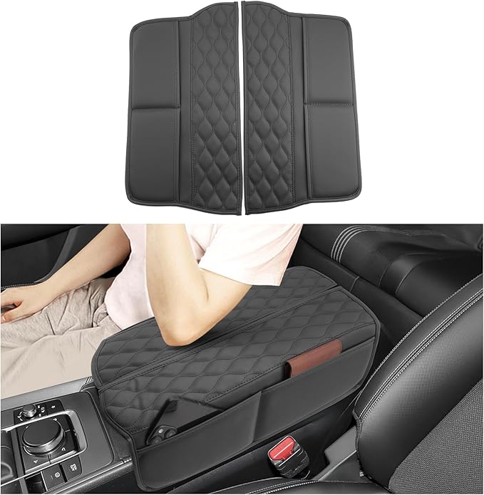 SXCY Compatible with 2025 2026 Mazda CX50 Armrest Cover Suitable for Mazda CX-50 2025 2026 Accessories 2023 2024 2025 2026 CX50 Center Console Cover(Wavy Texture)